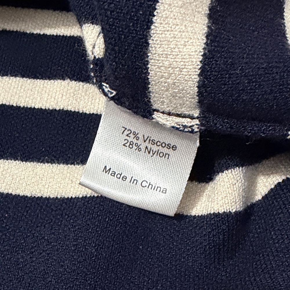 Tuckernuck Navy and White Striped Knit Liv Cardigan Size XXL - Picture 10 of 10